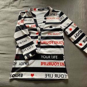 long sleeve striped top